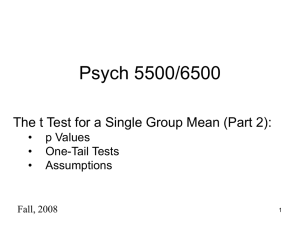 t Test for a Single Group Mean (Part 2)