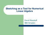 Sketching as a Tool for Numerical Linear Algebra (slides)