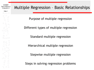 Multiple Regression - Basic Relationships