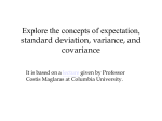 standard deviation, variance, and covariance