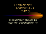 P. STATISTICS LESSON 13 – 1 (DAY 1)