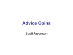 Advice Coins - Scott Aaronson