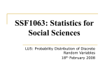 SSF1063: Statistics for Social Sciences