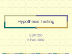 Hypothesis Testing