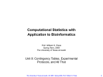 CS 395T: Computational Statistics with Application to