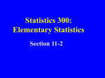 Statistics 1: Elementary Statistics
