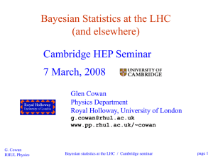 Title of slide - WebHome < PP/Public < RHUL Physics