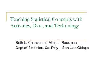 Teaching Introductory Statistics with Activities and Data