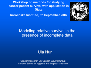 Workshop on methods for studying cancer patient survival