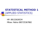STATISTICAL METHOD 1