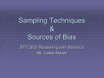 Sampling Techniques & Sources of Bias