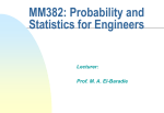MM382: Probability and Statistics for Engineers