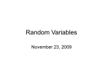 Random Variables - University of Arizona