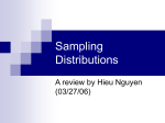 Sampling Distributions