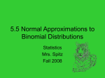 5.5 Normal Approximations to Binomial Distributions