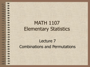 Permutations and Combinations