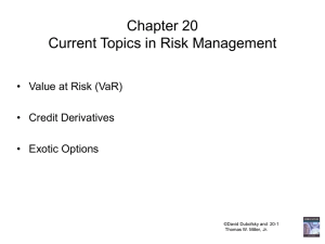 Current Topics in Risk Management