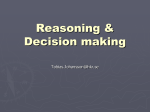 Reasoning & Decision making