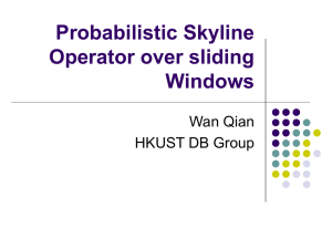 Probabilistic Skyline Operator over sliding Windows