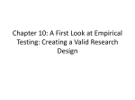 A First Look at Empirical Testing: Creating a Valid Research Design