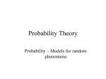 Probability - The Department of Mathematics & Statistics