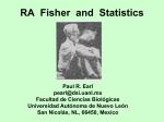 RA Fisher and Statistics