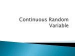 Continuous Random Variable