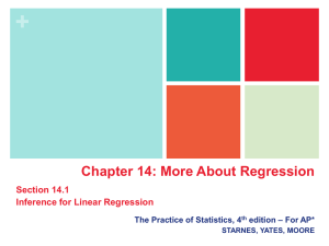 + Inference for Linear Regression