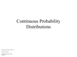 Continuous Probability Distributions