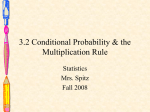 3.2 Conditional Probability & the Multiplication Rule