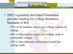 Washington college readiness standards