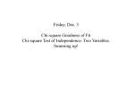 Lecture 12/3 (Chi-Square, nonparametric tests, and summing up)