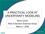 A PRACTICAL LOOK AT UNCERTAINTY MODELING