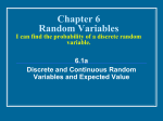 6_1a Random Variables and Expected Value