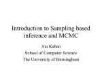 Sampling and MCMC methods - School of Computer Science