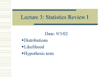 2002-09-03: Statistics Review I