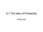 6.1 The Idea of Probability