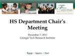 HS Department Chair`s Meeting