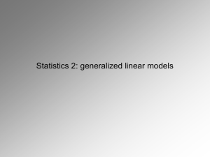 Statistics 2: generalized linear models