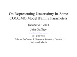On Representing Uncertainty in COCOMO® Parameter Values