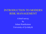 MODERN RISK MANAGEMENT