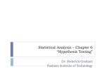 Statistical Analysis – Chapter 5 “Central Limit