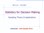 Sampling Theory and Applications