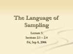 The Language of Sampling