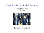 Statistics for the Social Sciences - the Department of Psychology at