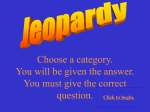 Jeopardy for probability