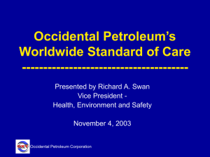EHS Governance at Occidental Petroleum Corporation