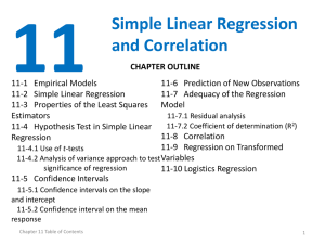 11- Simple Linear Regression & Correlation