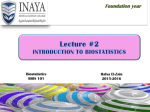 Lecture #2 - INAYA Medical College