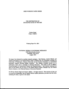 NBER WORKING PAPER SERiES THE DISTRIBUTION OF EXCHANGE RATES IN THE EMS